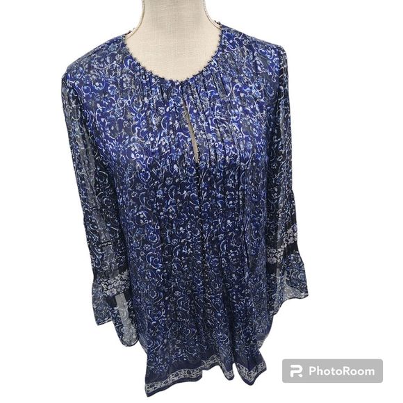 Elie Tahari Women's Silk Blend Blouse Size Large - Picture 1 of 7